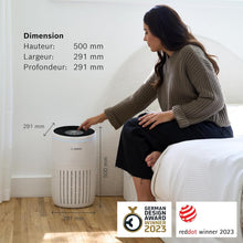 Load image into Gallery viewer, Bosch Air 4000 - Purificateur d'air - Pour les pièces jusqu'à 62,5 m² - Filtre efficacement plus de 99% des polluants - Un capteur intelligent, modes auto et silence (< 25 dB(A)) - CADR : 300 m³/h