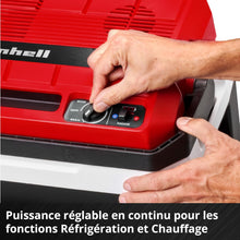 Load image into Gallery viewer, Einhell Glacière portable sans fil TE-COL 18/27 Li-Solo Power X-Change (18 V, 27 l, refroidit et maintient au chaud, mode hybride 12 V pour la voiture et 230 V sur secteur, avec poches, sans batterie)