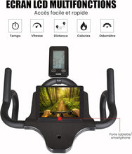 Load image into Gallery viewer, CARE FITNESS - VÉLO DE BIKING - Speed racer - velo d'appartement avec écran LCD-Masse d'inertie 22kg-Guidon et selle réglable