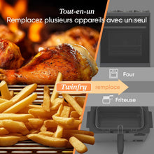 Load image into Gallery viewer, COSORI Air Fryer 10L Twinfry,Dual Zone Avec Sparateur Amovible,Capacit Flexible de 10L,Friteuse sans Huile 6-en-1,35鈩240鈩66% d'nergie en Moins,Livre de Recettes et Application
