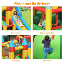 Load image into Gallery viewer, Château Gonflable avec Souffleur pour Enfants de 3 à 10 Ans avec Plusieurs Types de Jeu Différents 330 x 300 x 210 cm -