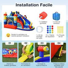 Load image into Gallery viewer, Château Gonflable Style Bateau avec Toboggan Incurvé Zone de Saut Mur d'Escalade Gonfleur non Inclus -