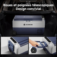 Load image into Gallery viewer, AAOBOSI Glaciere a Compression 36l, Glaciere Electrique Double Zone WiFi APP, 12 V/24 V et 100-240 V Frigo Camping, -20 ℃ à 20 ℃, pour Voiture, Camion, Bateau, Camping, Car, Caravanes,Voyageant,Maison