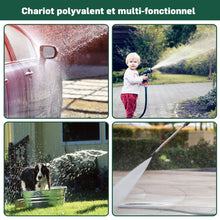 Load image into Gallery viewer, Dévidoir de Tuyau d’Arrosage avec 4 Roulettes Chariot pour 1.7m de Tuyau d’Arrosage Panier,95x62x113cm,Vert -