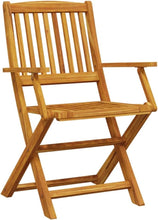 Load image into Gallery viewer, vidaXL Ensemble à Manger de Jardin Pliable 5 pcs Bois Massif d’Acacia, Ensemble de Salle à Manger d'extérieur, Meuble de Salle à Manger de Jardin, Table et chaises de Jardin