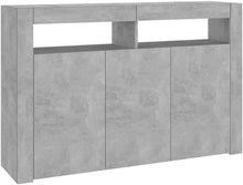 Load image into Gallery viewer, vidaXL Buffet avec Lumières LED, Meuble de Rangement, Armoire de Rangement, Organisateur de Salon Salle de Séjour Intérieur, Gris Béton