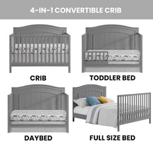Load image into Gallery viewer, Oxford Baby North Bay 4 - in - 1 Convertible Crib, Snow White, GREENGUARD Gold Certified, Wooden Crib