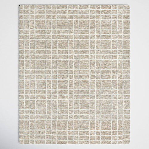 Alec Plaid Handmade Tufted Wool Brown Area Rug Joss & Main Rug Size: Rectangle 7'9