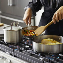 Load image into Gallery viewer, 11-Piece 3-Ply Base Stainless Steel Cookware Set. Silver