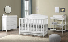 Load image into Gallery viewer, Oxford Baby North Bay 4 - in - 1 Convertible Crib, Snow White, GREENGUARD Gold Certified, Wooden Crib