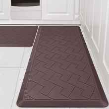 Load image into Gallery viewer, WEZVIX Non-Skid Kitchen Rugs and Mats Waterproof, Anti Fatigue Kitchen Mat 2 Pcs, 1/2 inch Thick Kitchen Floor Mat, Ergonomic Comfort Foam Standing