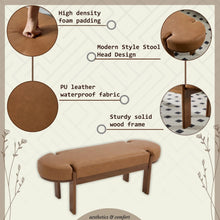 Load image into Gallery viewer, Dayalane 51" Modern Upholstered Bedroom Bench, Linen End of Bed Bench with Wooden Legs for Living Room, Entryway, Hallway Footrest, Beige