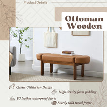Load image into Gallery viewer, Dayalane 51" Modern Upholstered Bedroom Bench, Linen End of Bed Bench with Wooden Legs for Living Room, Entryway, Hallway Footrest, Beige