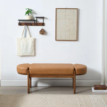 Load image into Gallery viewer, Dayalane 51" Modern Upholstered Bedroom Bench, Linen End of Bed Bench with Wooden Legs for Living Room, Entryway, Hallway Footrest, Beige