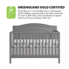 Load image into Gallery viewer, Oxford Baby North Bay 4 - in - 1 Convertible Crib, Snow White, GREENGUARD Gold Certified, Wooden Crib