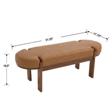 Load image into Gallery viewer, Dayalane 51" Modern Upholstered Bedroom Bench, Linen End of Bed Bench with Wooden Legs for Living Room, Entryway, Hallway Footrest, Beige