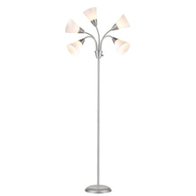 Load image into Gallery viewer, 5 Head Floor Lamp (Includes Energy Efficient Light Bulb) White/Silver - Room Essentials