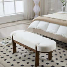 Load image into Gallery viewer, Dayalane 51" Modern Upholstered Bedroom Bench, Linen End of Bed Bench with Wooden Legs for Living Room, Entryway, Hallway Footrest, Beige
