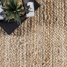 Load image into Gallery viewer, Santibanez Handmade Braided Jute Tan/Natural Rug Rosecliff Heights Rug Size: Oval 3' x 5'