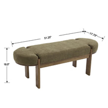 Load image into Gallery viewer, Dayalane 51" Modern Upholstered Bedroom Bench, Linen End of Bed Bench with Wooden Legs for Living Room, Entryway, Hallway Footrest, Beige